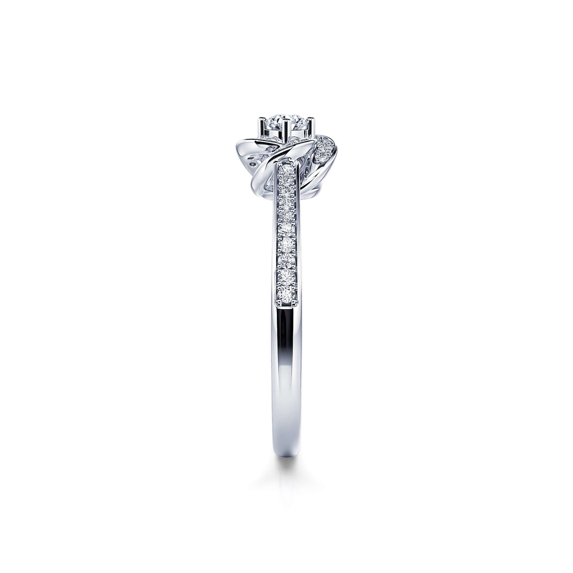 Bague de fiançailles diamant platine Flora 3