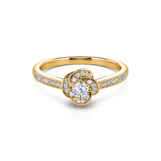 Flora&nbsp;-&nbsp;Bague de fiançailles diamant or jaune #1