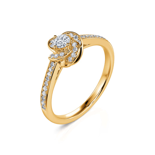 Flora&nbsp;-&nbsp;Bague de fiançailles diamant or jaune #2