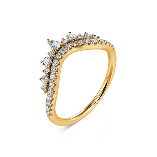 Frida - Alliance diamant or jaune #1