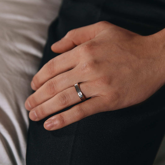 Gala - Alliance carrée or blanc et or jaune diamant princesse #2