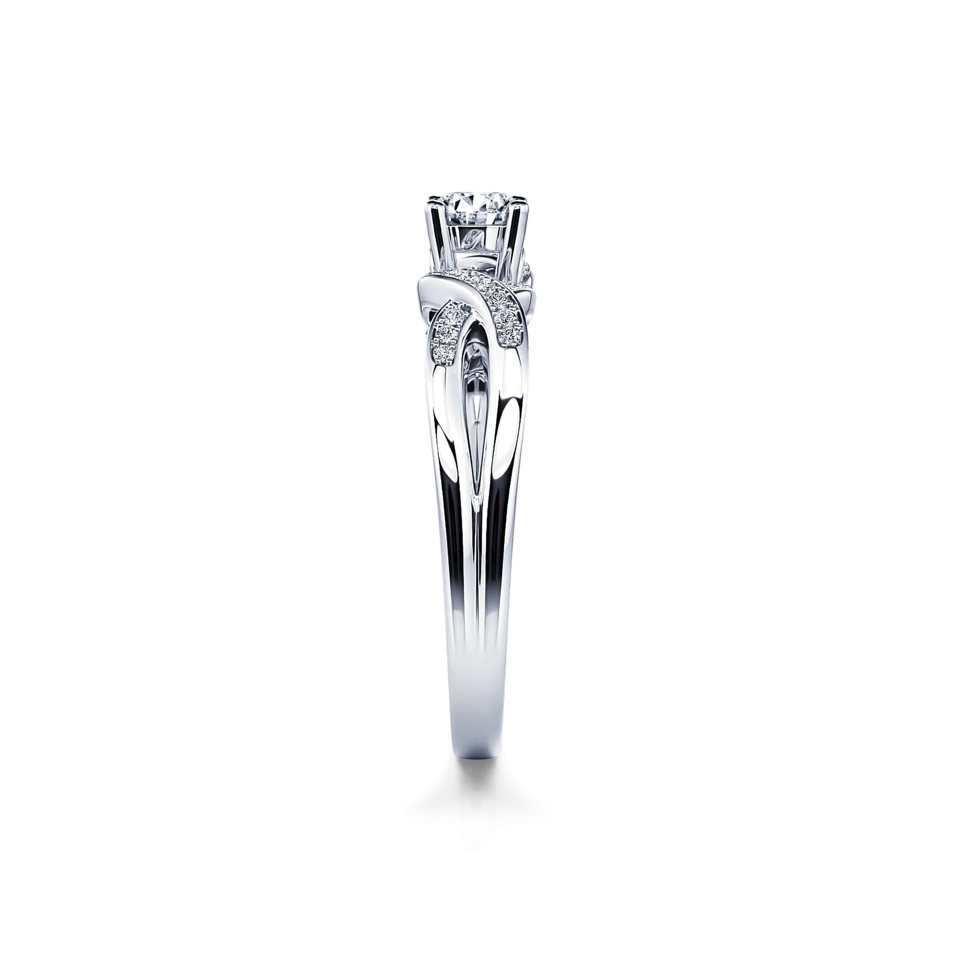 Solitaire diamant platine Garance 4