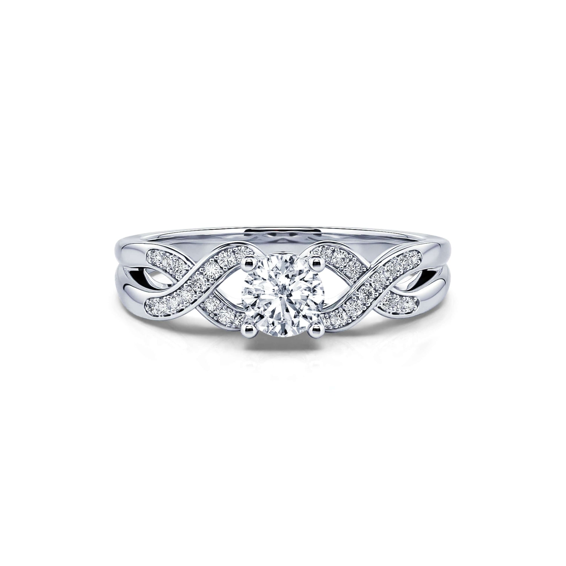 Solitaire diamant platine Garance 1
