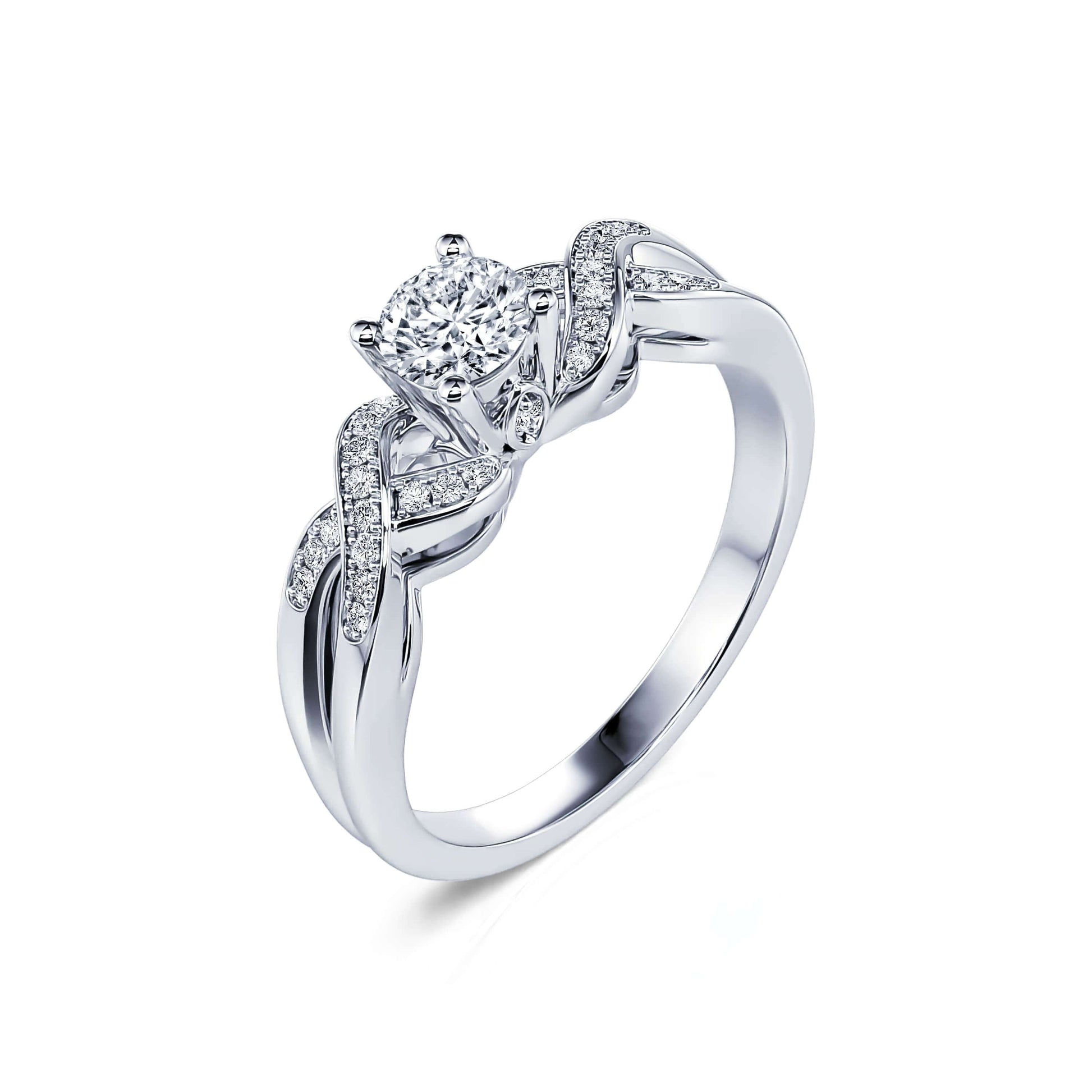 Solitaire diamant platine Garance 2