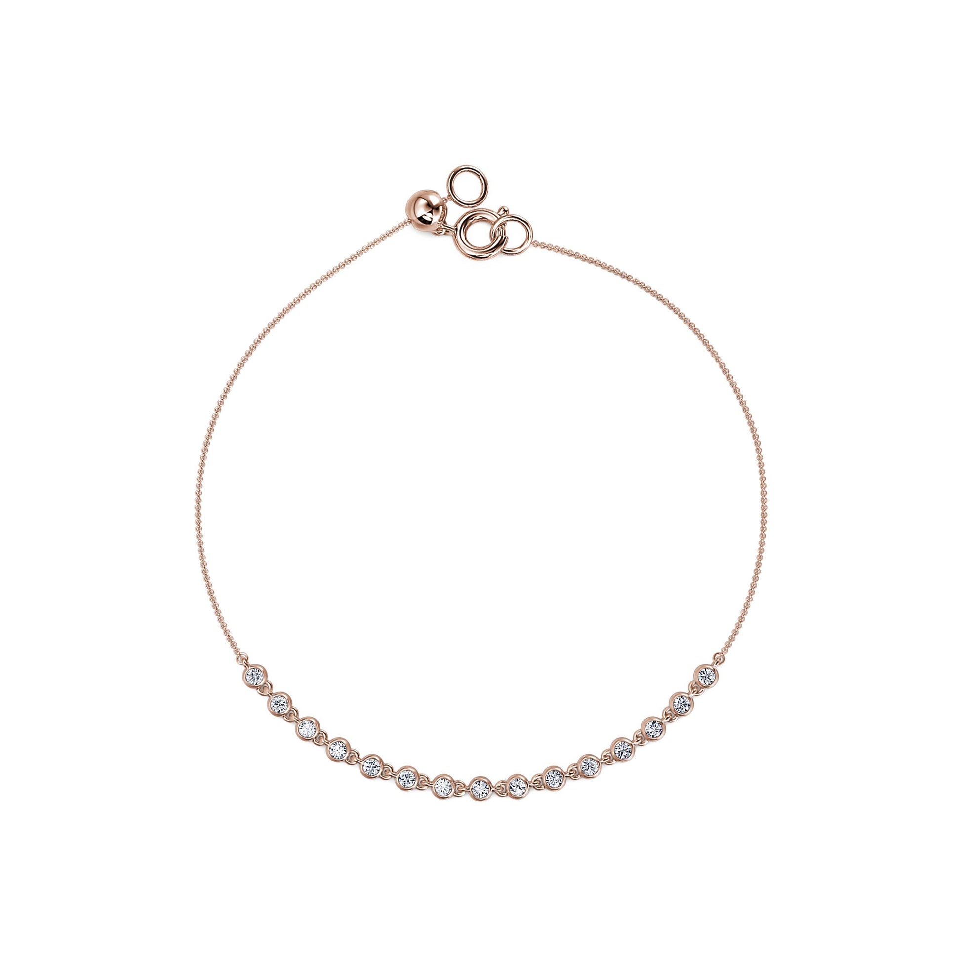 Bracelet or blanc diamant serti clos  Gaya 2