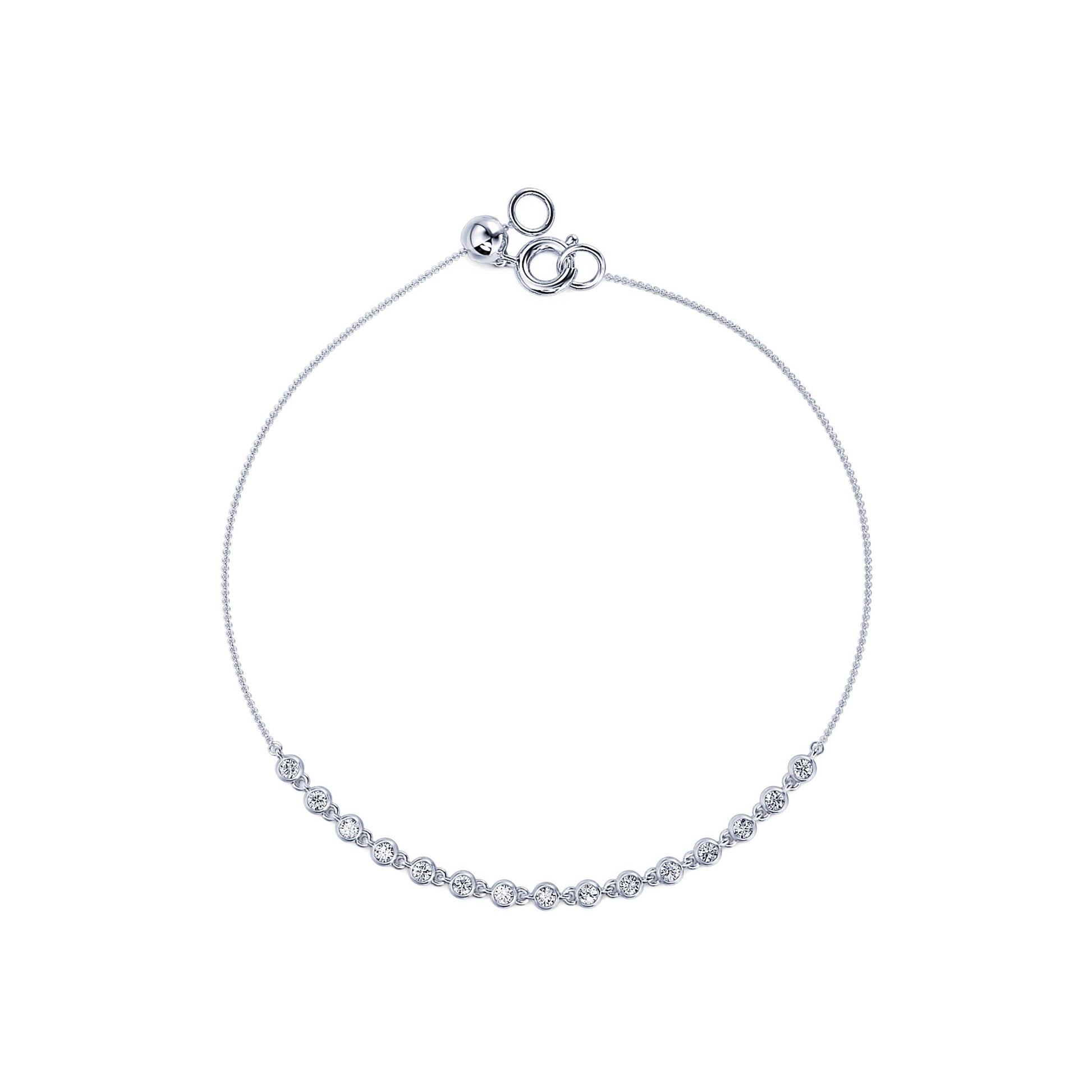 Bracelet or blanc diamant serti clos  Gaya 2