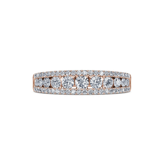 Giulia&nbsp;-&nbsp;Alliance demi tour diamant or rose #2