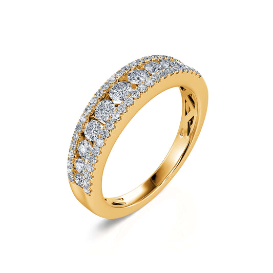 Giulia&nbsp;-&nbsp;Alliance demi tour diamant or jaune #1