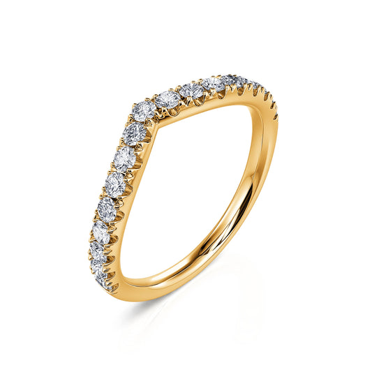 Héléna - Alliance demi tour diamant or jaune #1