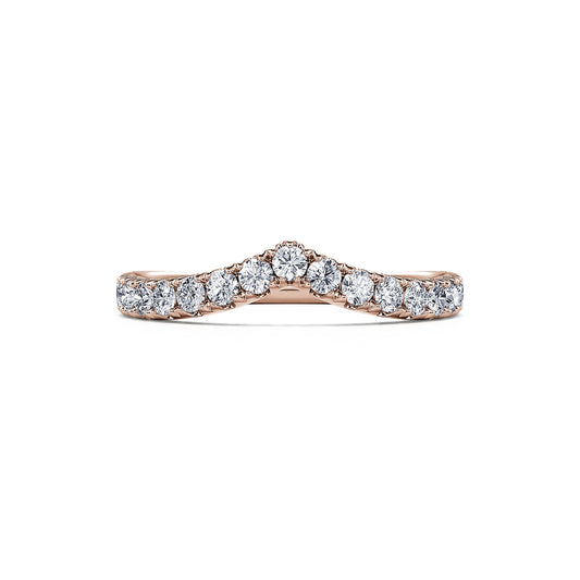 Héléna&nbsp;-&nbsp;Alliance demi tour diamant or rose #2