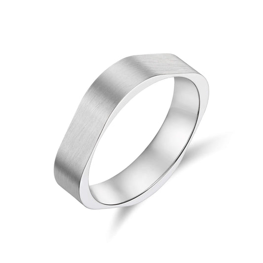Héraclès&nbsp;-&nbsp;Alliance carrée or blanc #1