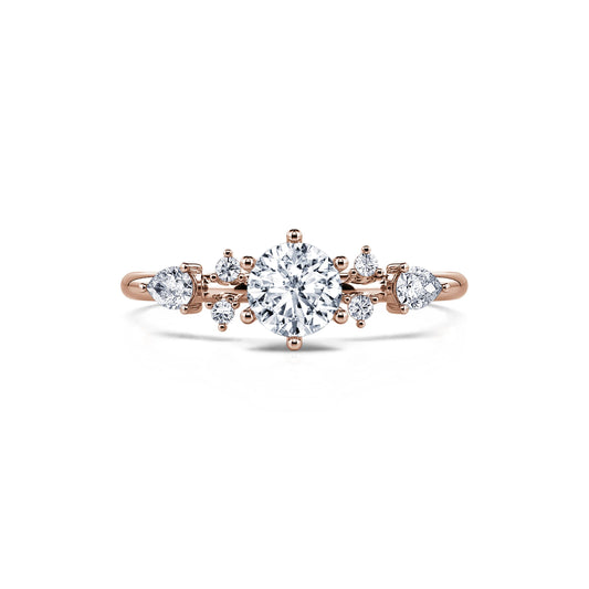 Hermine - Bagues de fiançailles or rose diamants #1