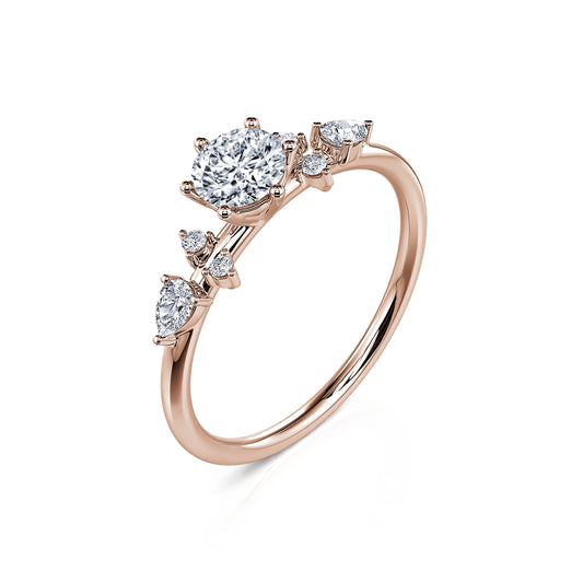 Hermine&nbsp;-&nbsp;Bagues de fiançailles or rose diamants #2