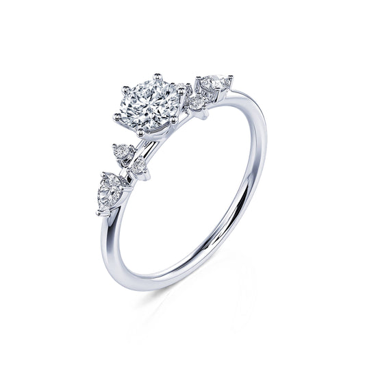 Hermine&nbsp;-&nbsp;Bagues de fiançailles platine diamants #2
