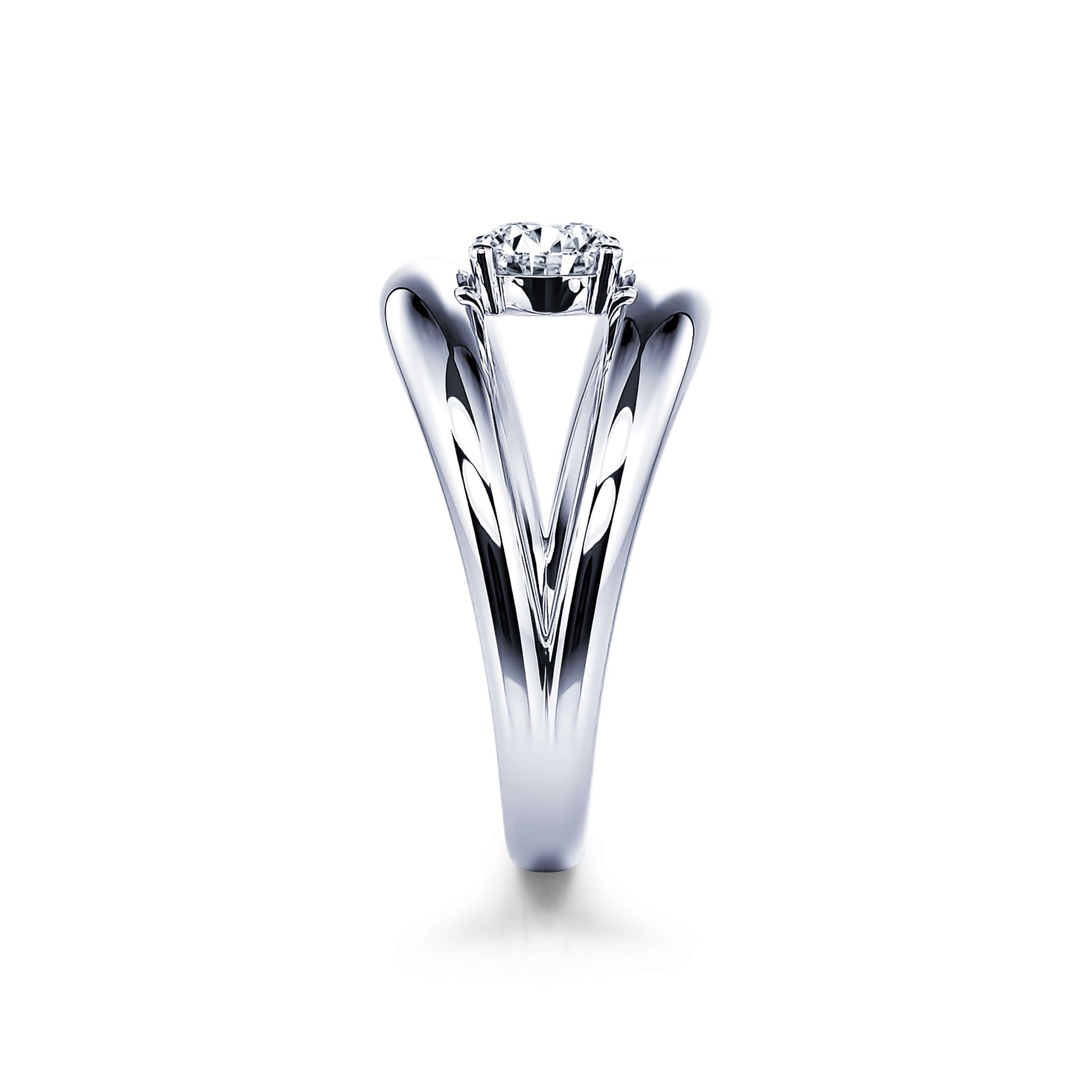 Solitaire diamant platine Inès 3