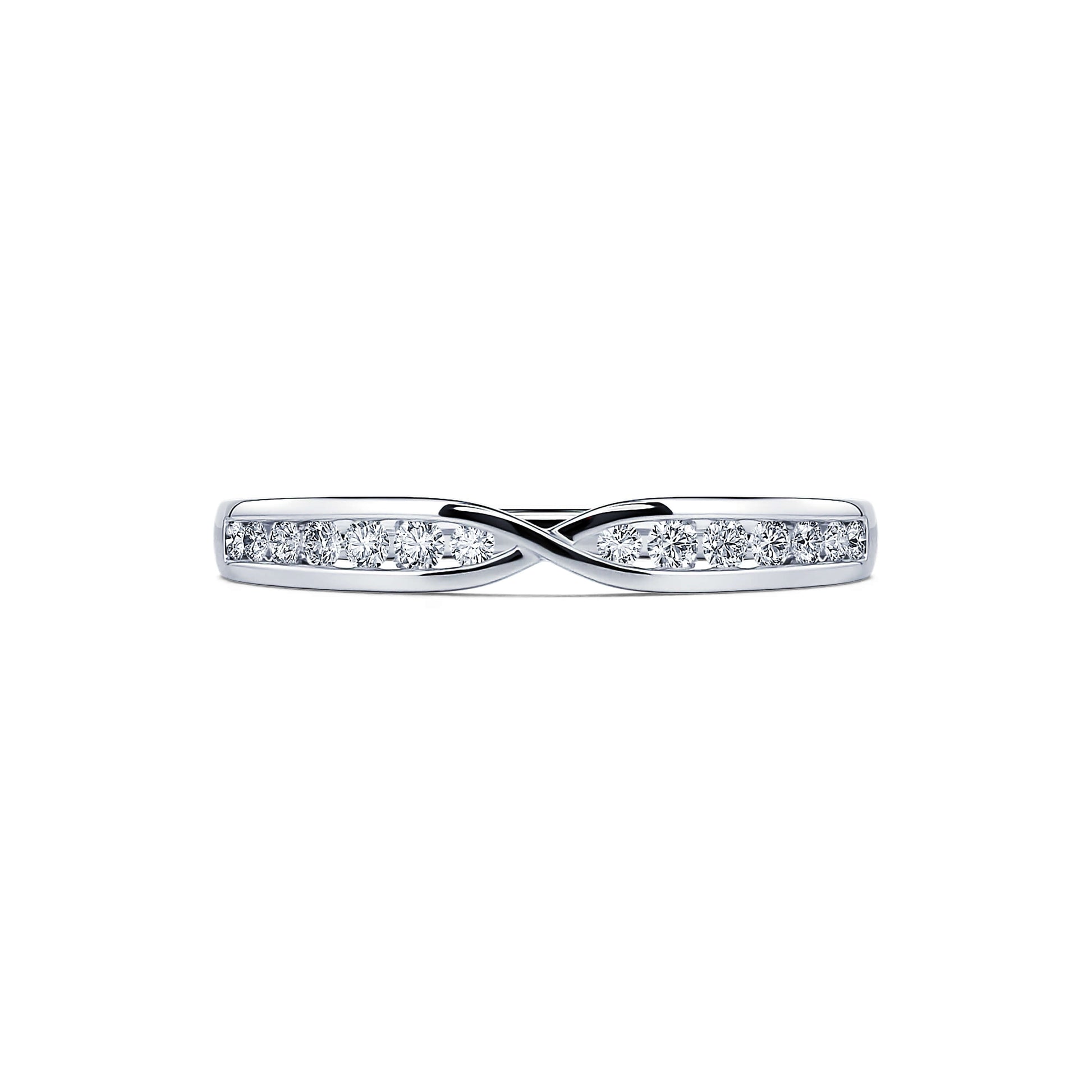 Alliance demi-tour diamant platine Infinia 2