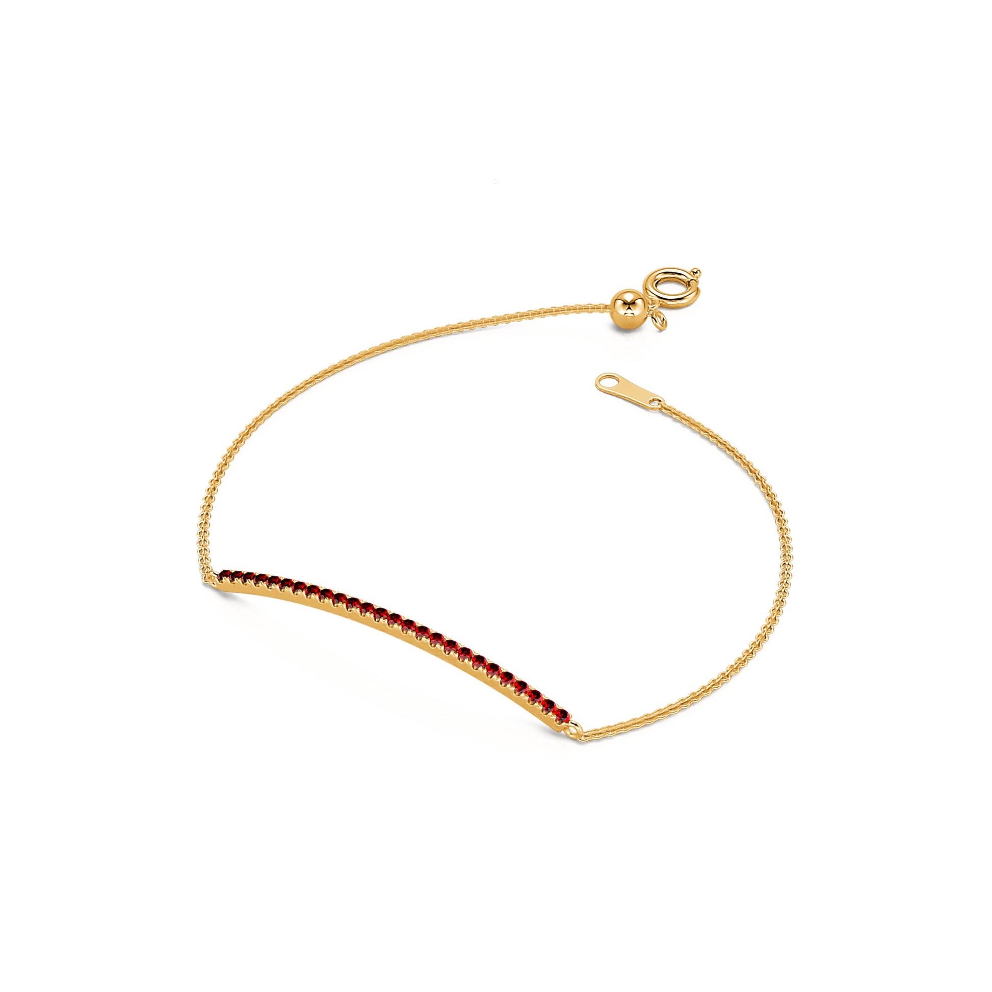 Bracelet or jaune rubis Isha Rubis 1