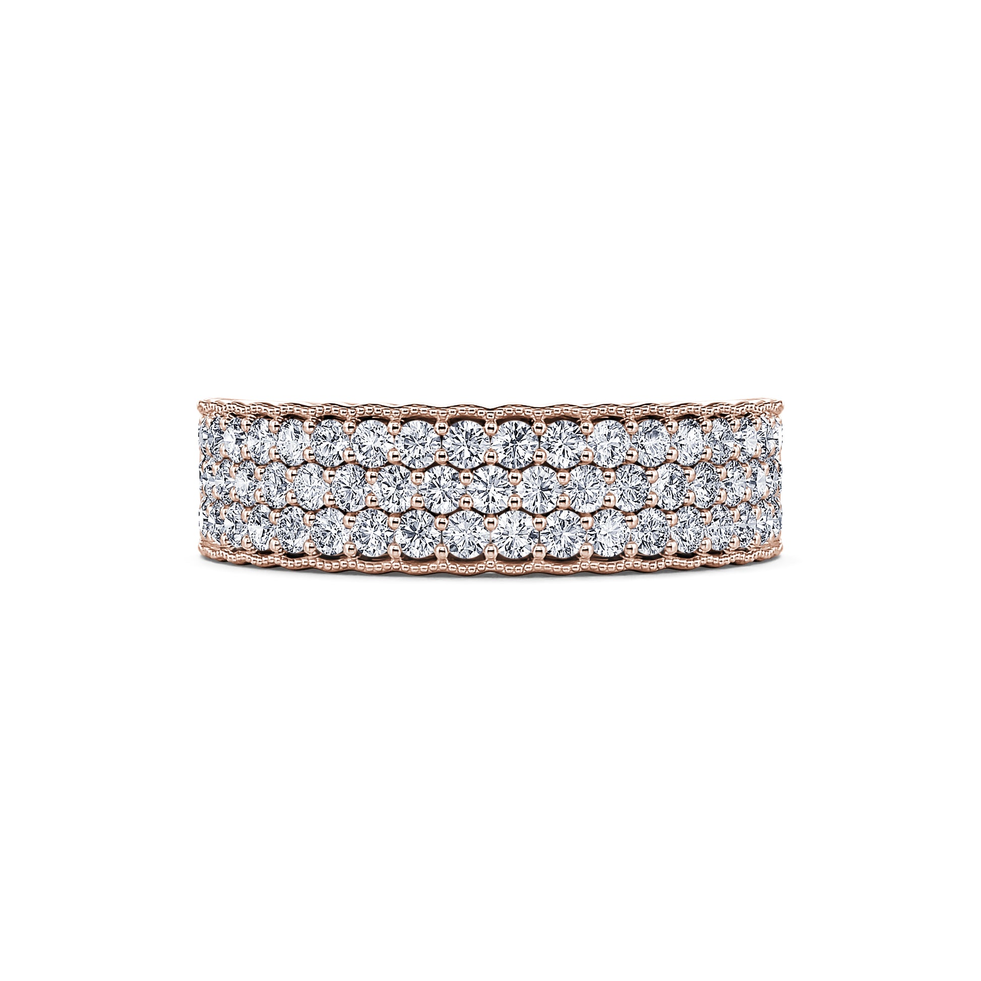 Alliance pavé diamant or rose Ivanna 2