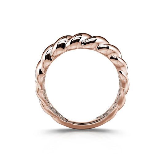 Ivy - Bague torsade or rose #2