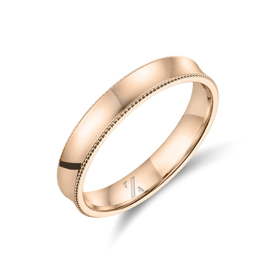 Jak - Alliance incurvée or rose #1