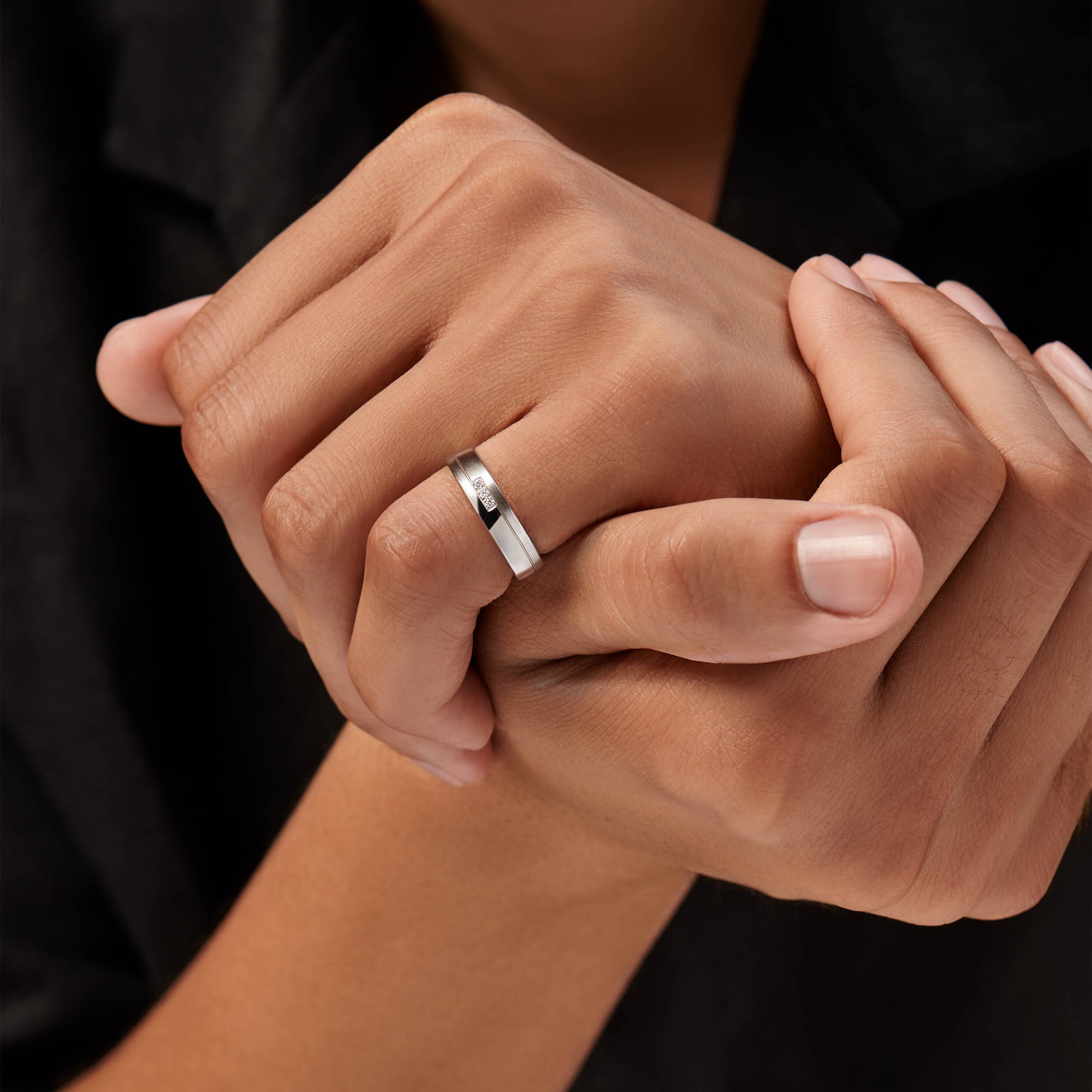 Alliance or rose et diamant Jasper 3