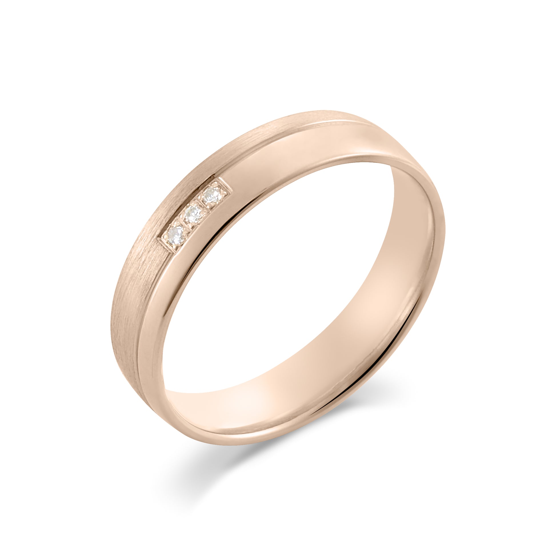 Alliance or rose et diamant Jasper 1