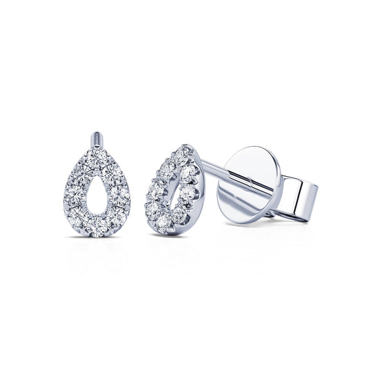 Jena - Boucle d'oreilles diamant or blanc #2