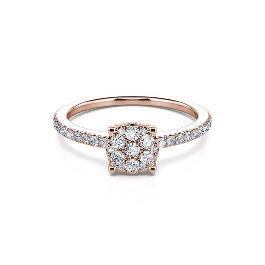 Jill - Bague de fiançailles or rose diamant #1