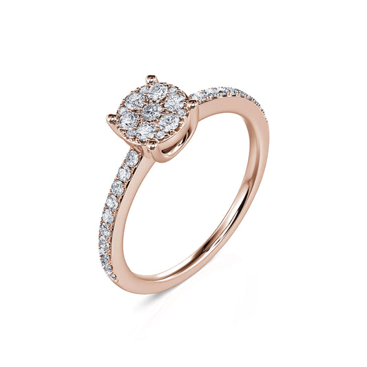 Jill - Bague de fiançailles or rose diamant #2