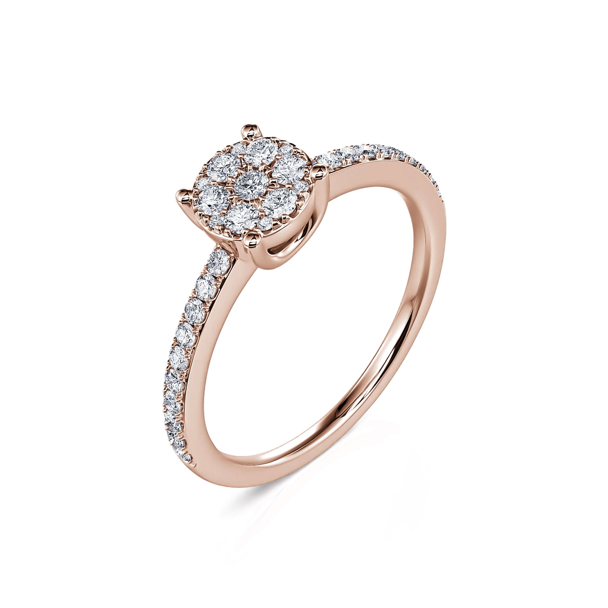 Bague de fiançailles or rose diamant Jill 2