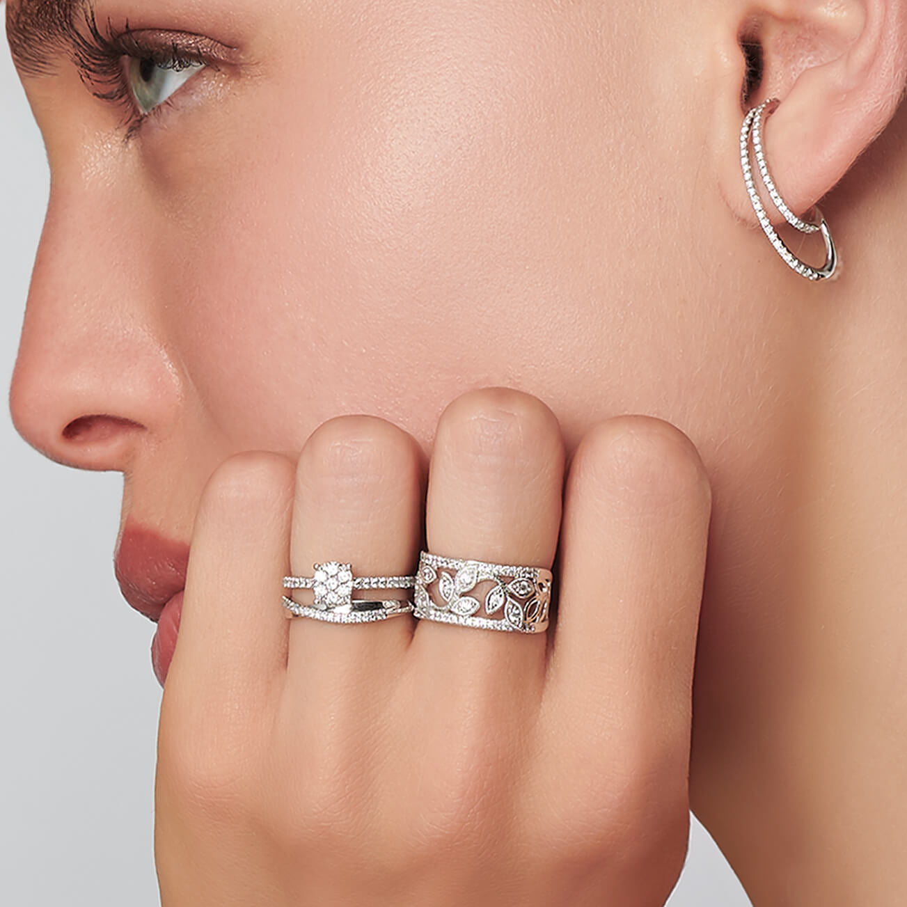 Bague de fiançailles or rose diamant Jill 5