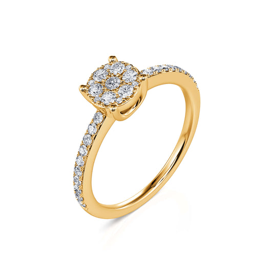 Jill&nbsp;-&nbsp;Bague de fiançailles or jaune diamant #2