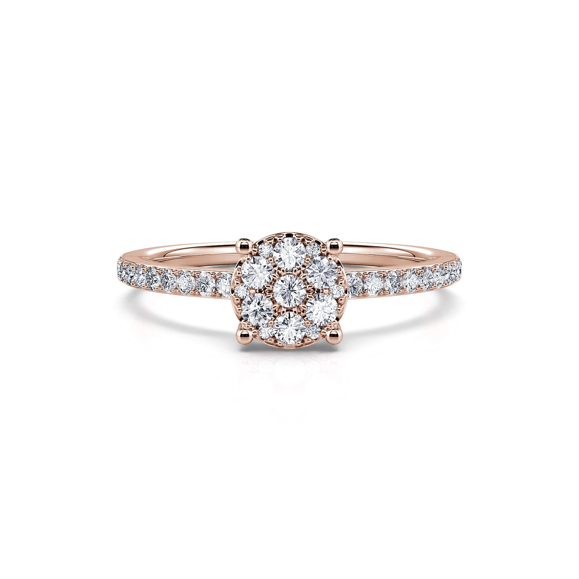 Bague de fiançailles or rose diamant Jill 4