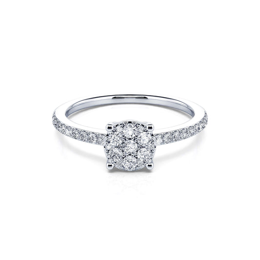 Jill - Bague de fiançailles platine diamant #1