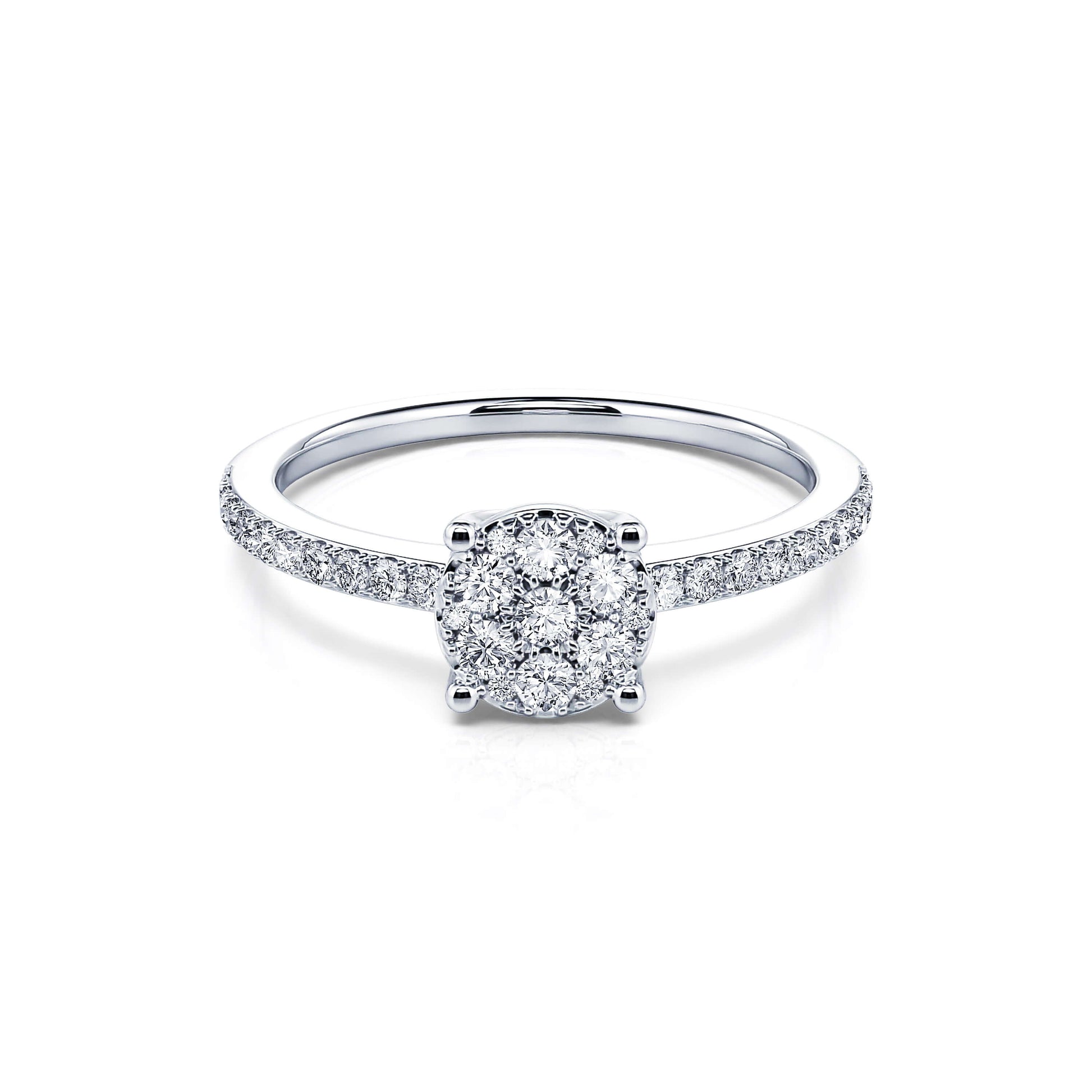 Bague de fiançailles platine diamant Jill 1