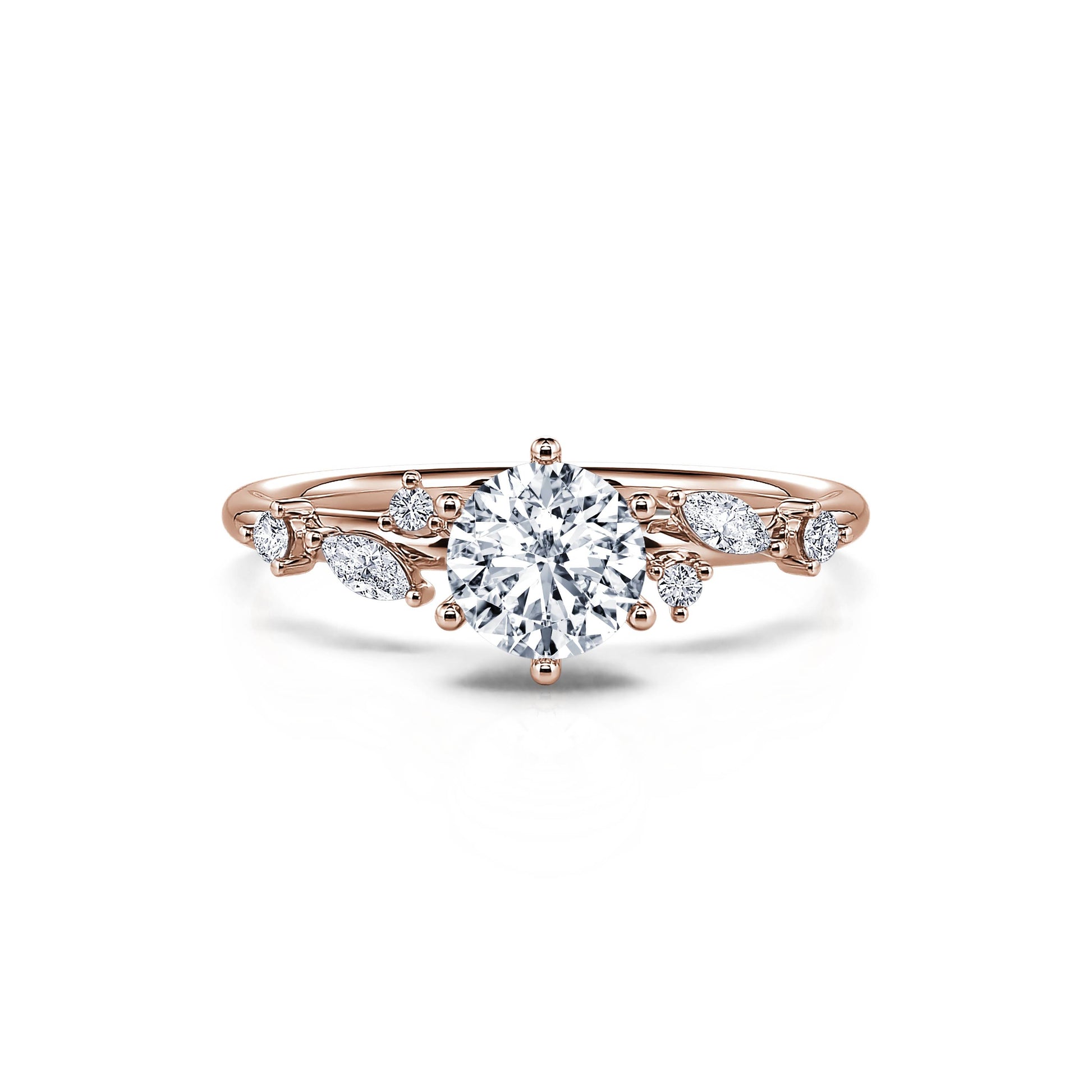 Bagues de fiançailles or rose diamants Joan 4