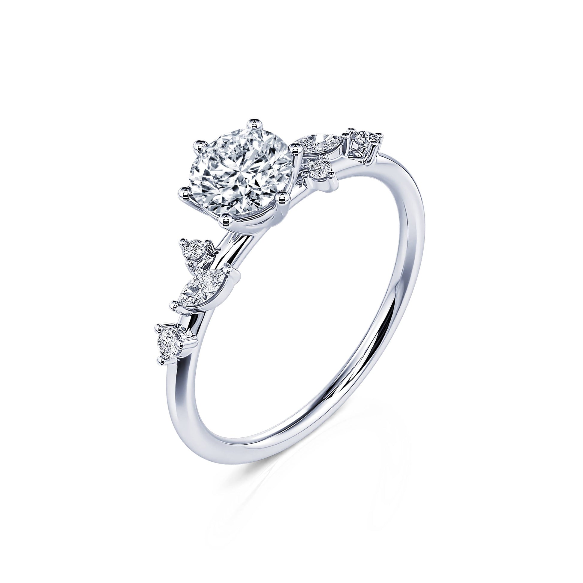 Bagues de fiançailles platine diamants Joan 2