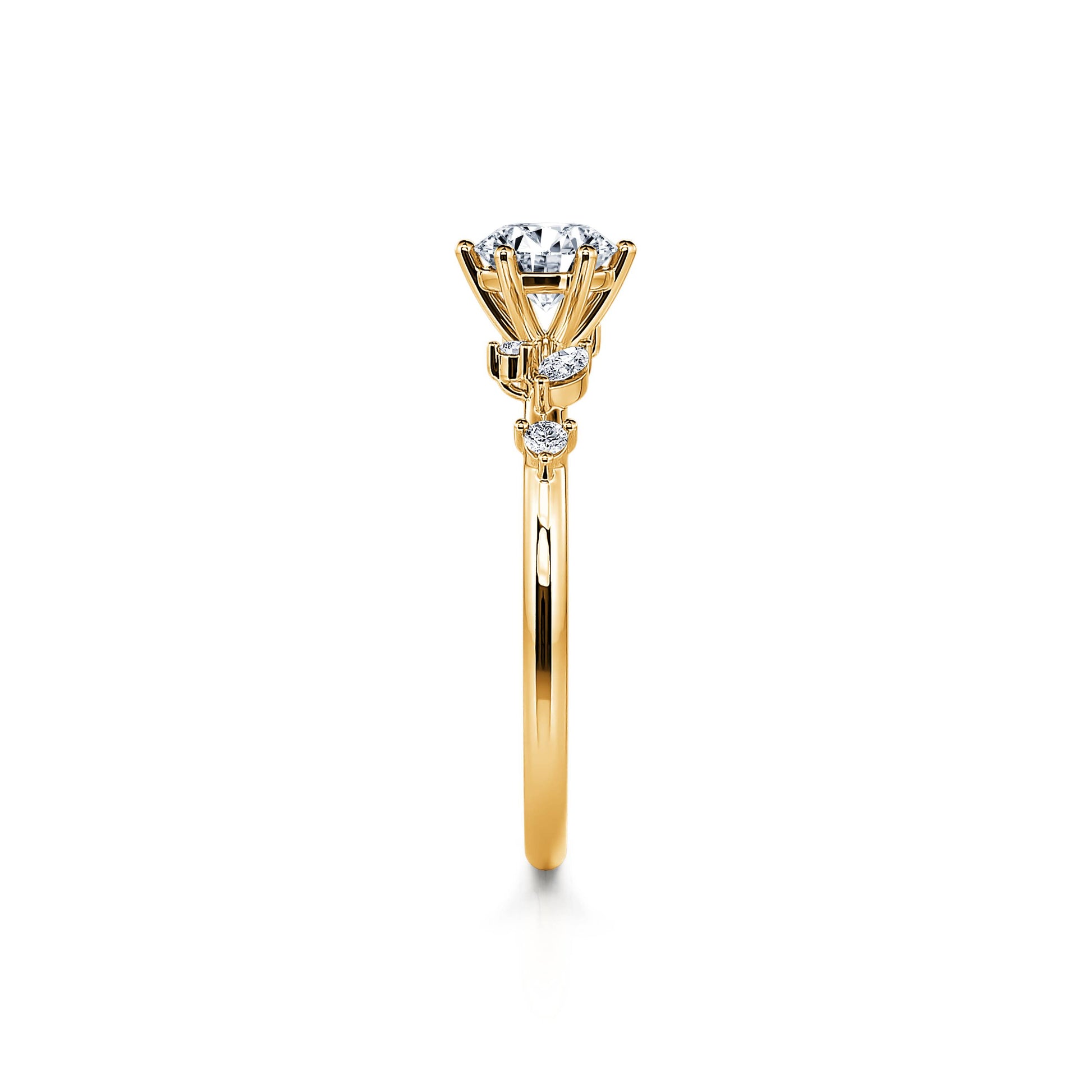 Bagues de fiançailles or jaune diamants Joan 3