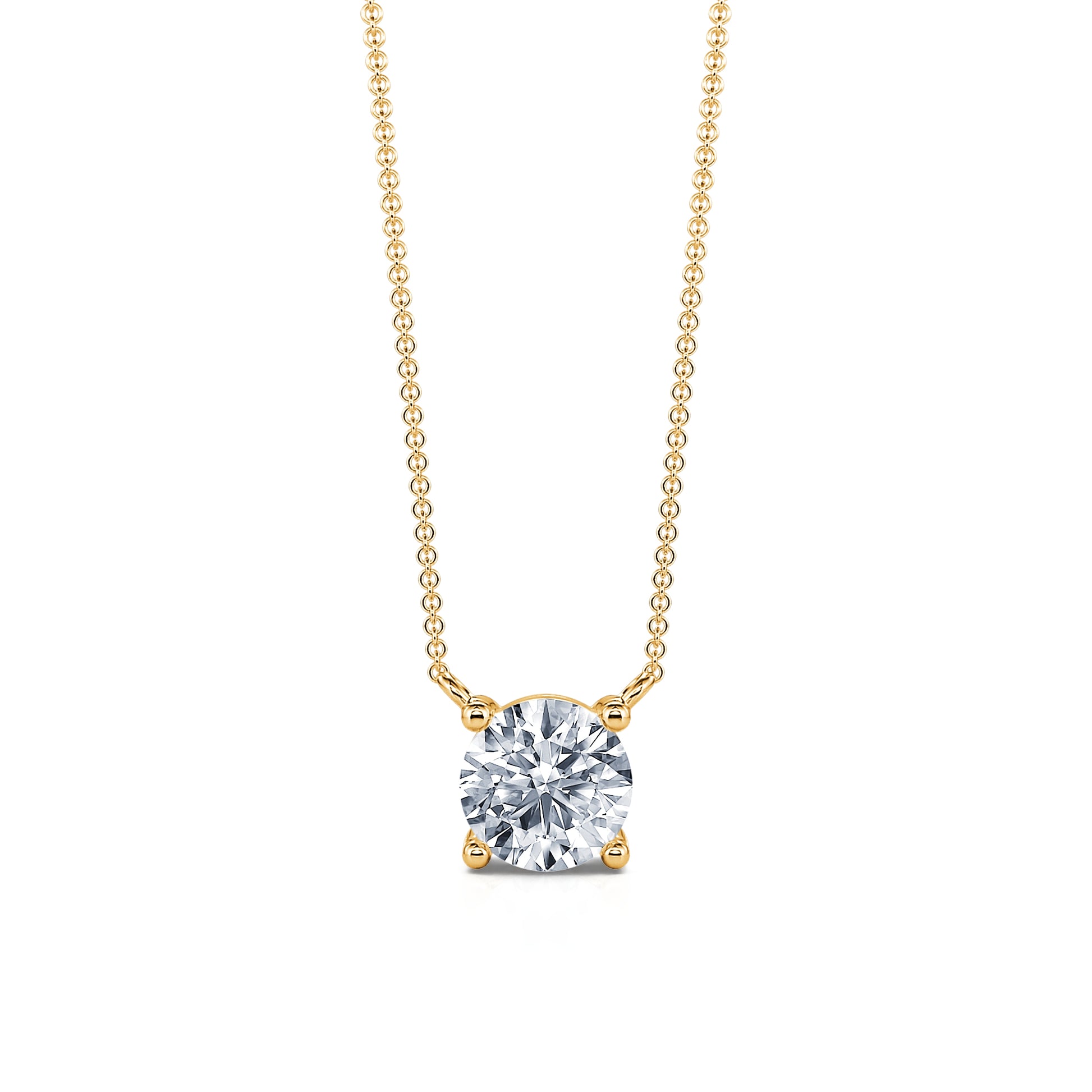 Collier solitaire diamant or jaune Joy L 1