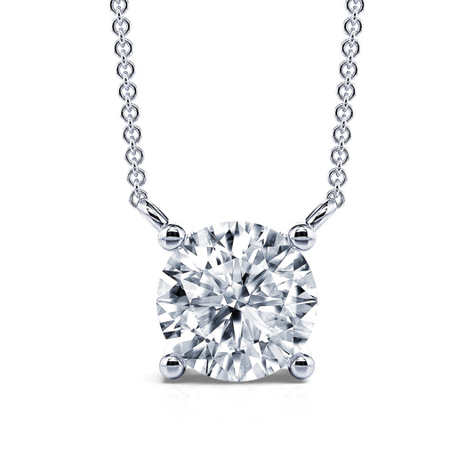 Joy L&nbsp;-&nbsp;Collier solitaire diamant or blanc #2