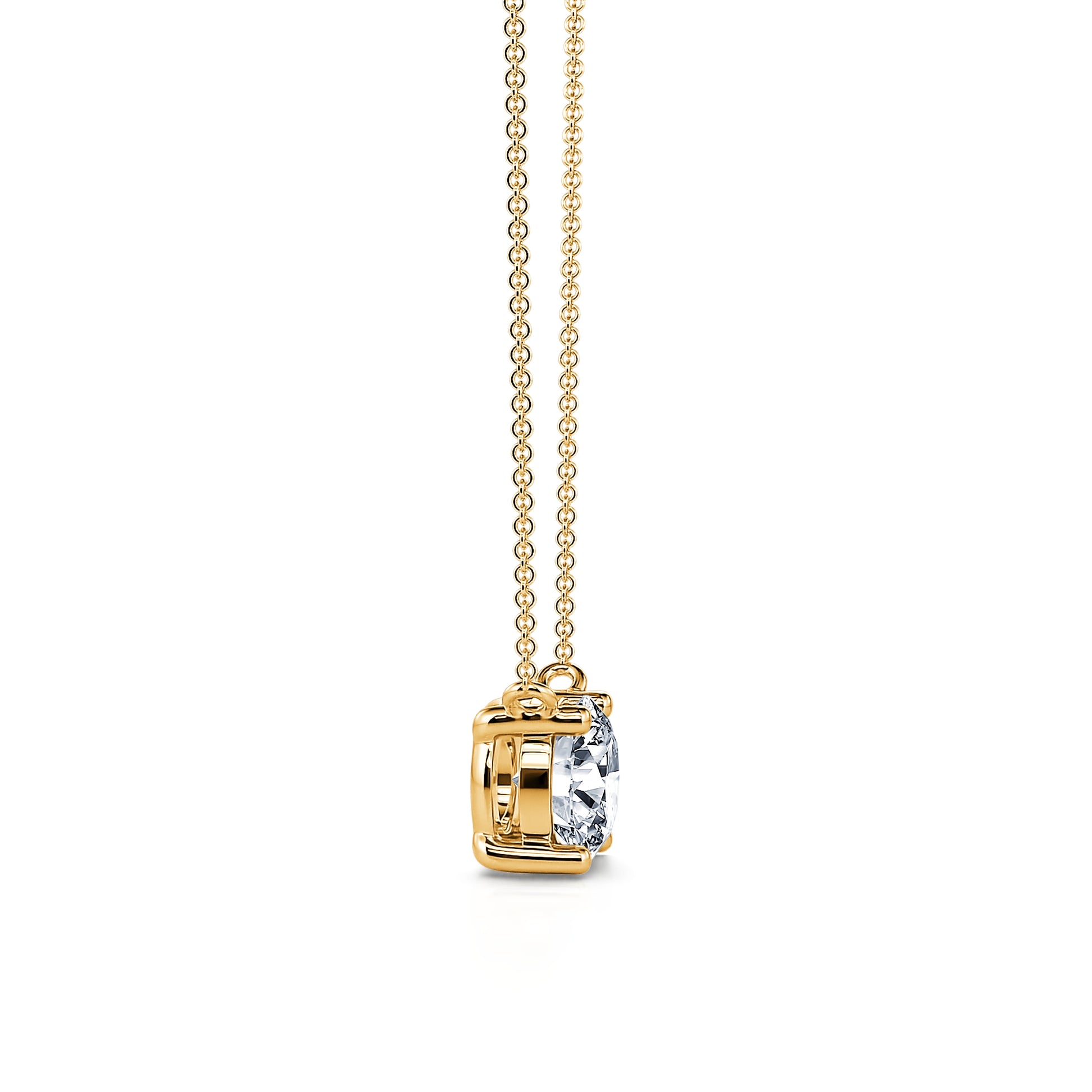 Collier solitaire diamant or jaune Joy L 3