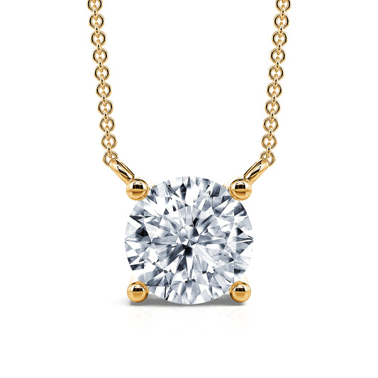 Joy L&nbsp;-&nbsp;Collier solitaire diamant or jaune #2