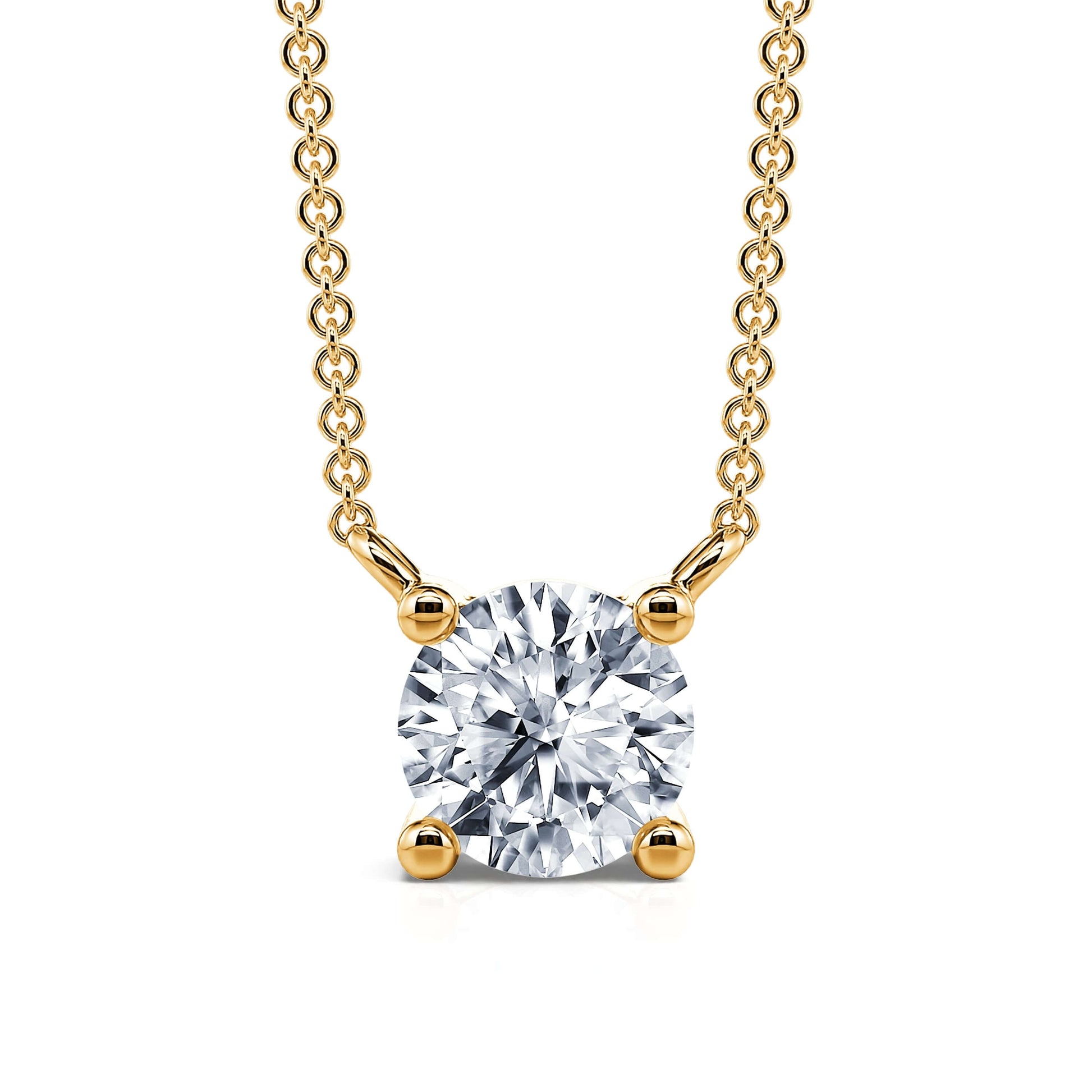 Collier solitaire diamant or jaune Joy M 2
