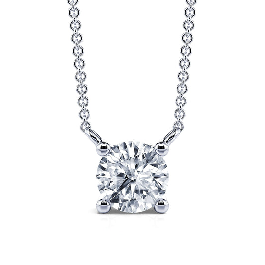 Joy M&nbsp;-&nbsp;Collier solitaire diamant or blanc #2