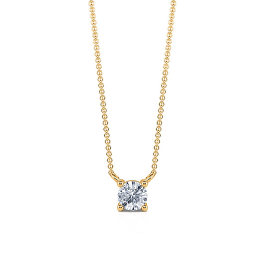 Joy - Collier solitaire diamant or jaune #1