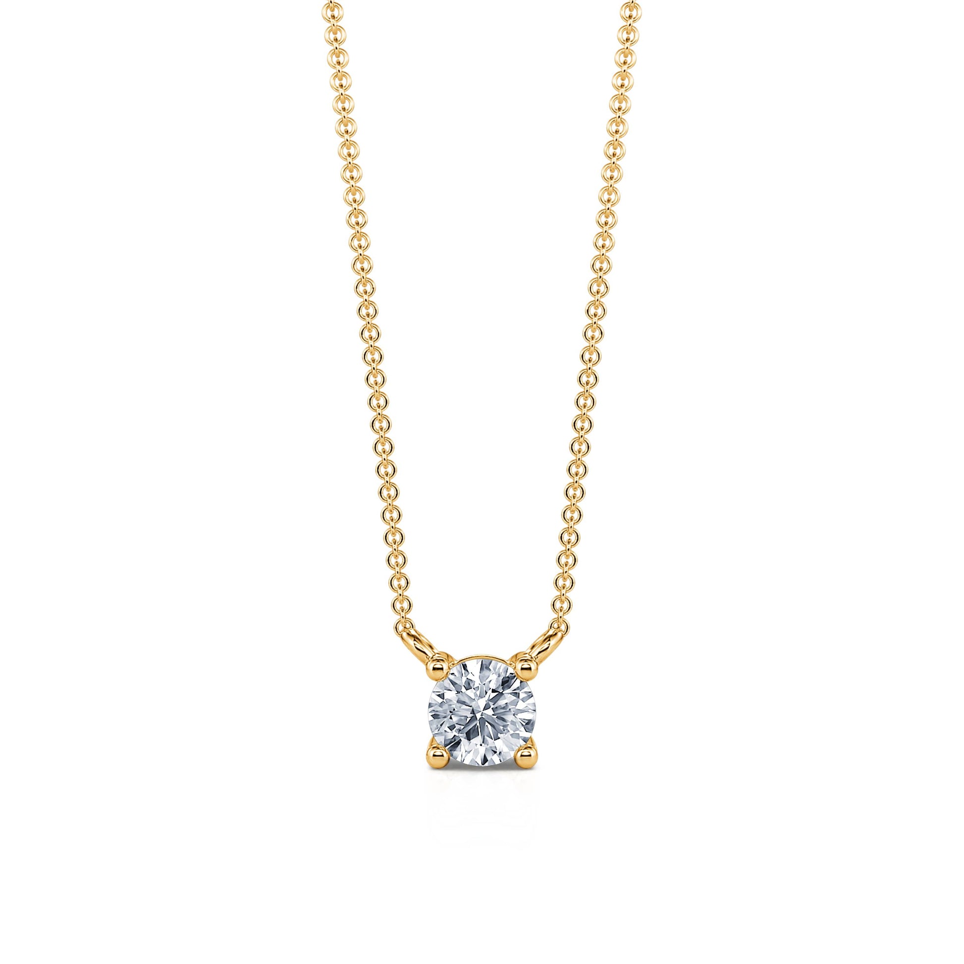 Collier solitaire diamant or jaune Joy S 1