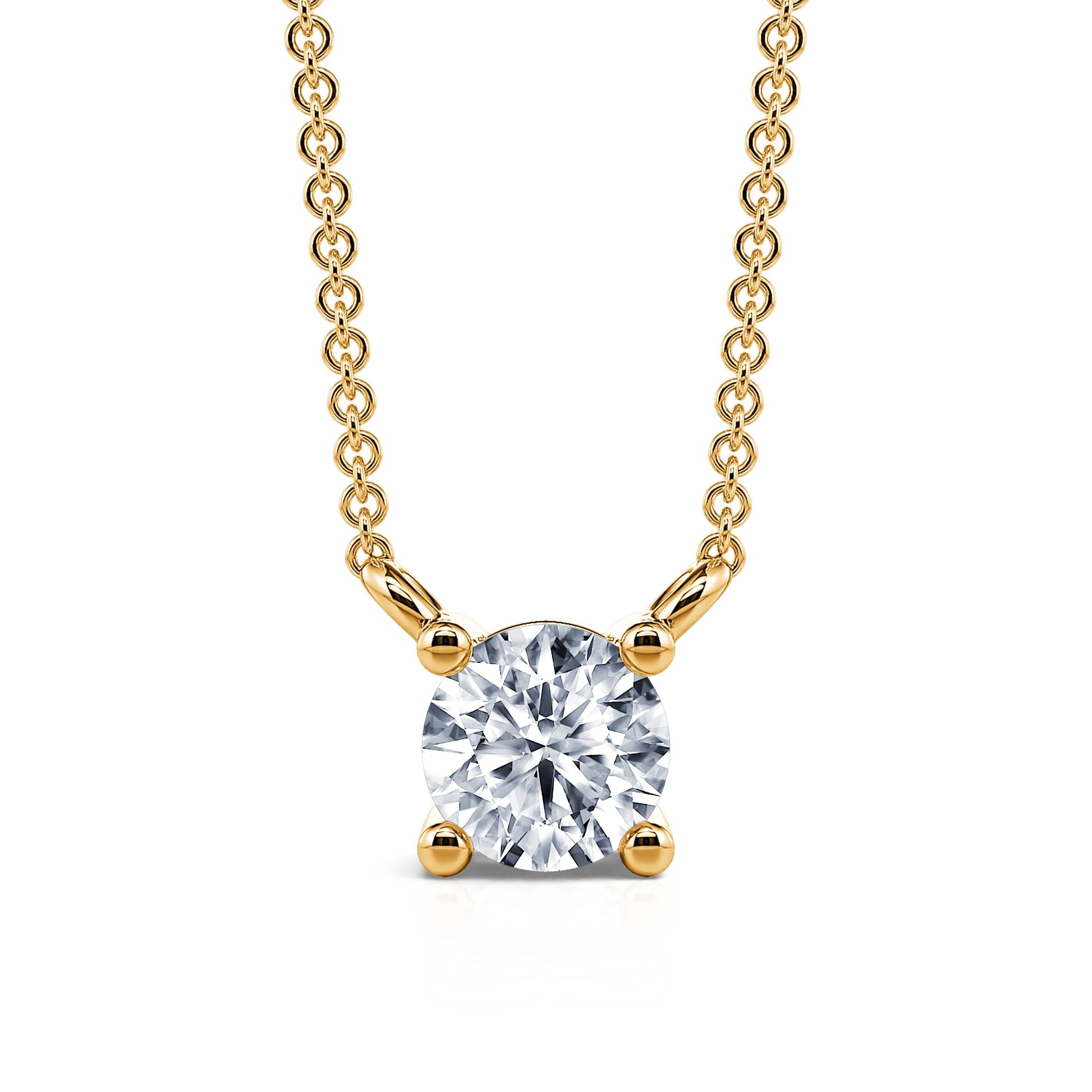 Collier solitaire diamant or jaune Joy S 2