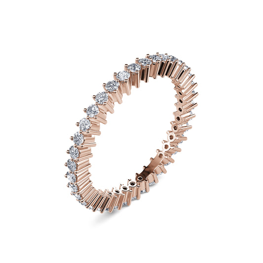 Judy&nbsp;-&nbsp;Alliance diamant tour complet or rose #1