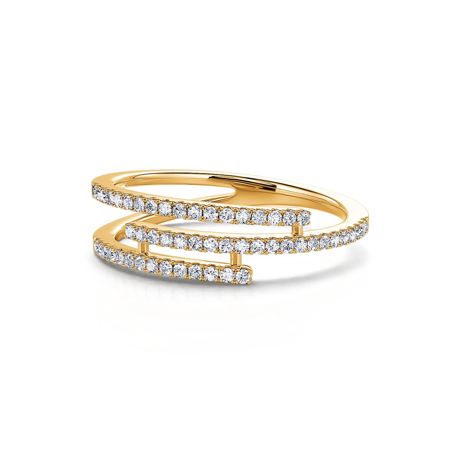 Bague or jaune diamant Karo 3