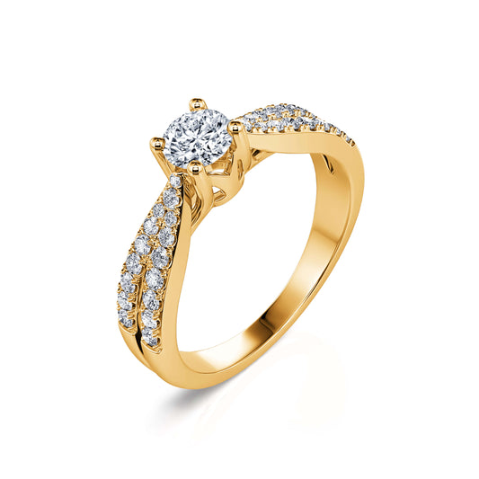 Katherine - Solitaire diamant or jaune #2